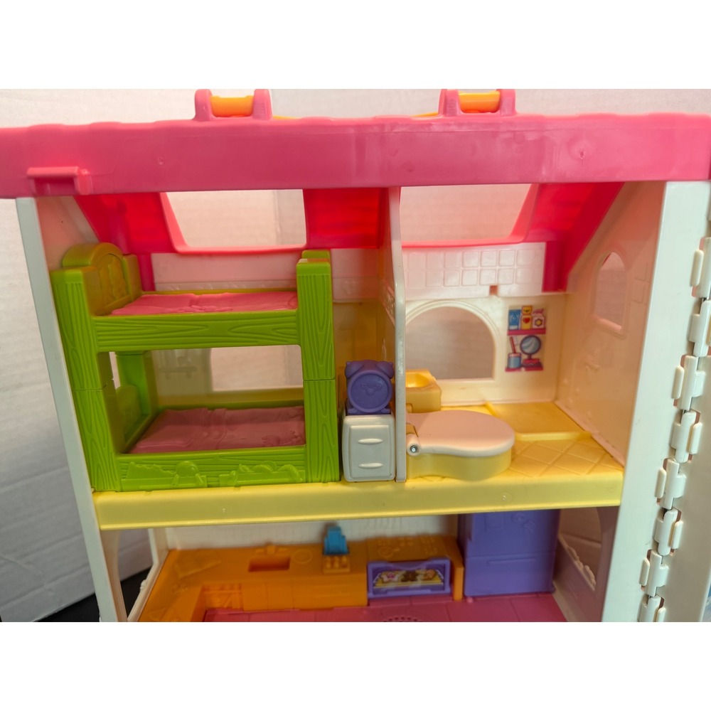 Fisher Price Little People Surprise & Sounds Home Dollhouse Pink Roof WORKS - Picture 6 of 13